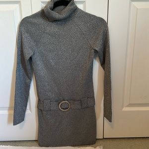 INC Metallic Knit Sweater Dress